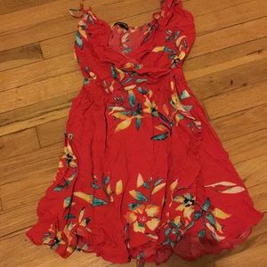 Express tank floral ruffle dress